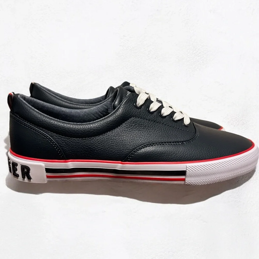 TOMMY HILFIGER Men's Navy Lace Up Low Top Sneakers Size 10 Paines NEW IN BOX